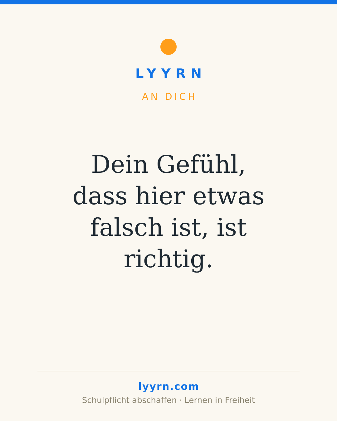 Dein Gefühl, dass hier etwas falsch ist, ist richtig.