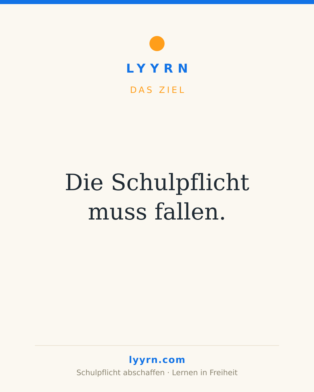 Die Schulpflicht muss fallen.
